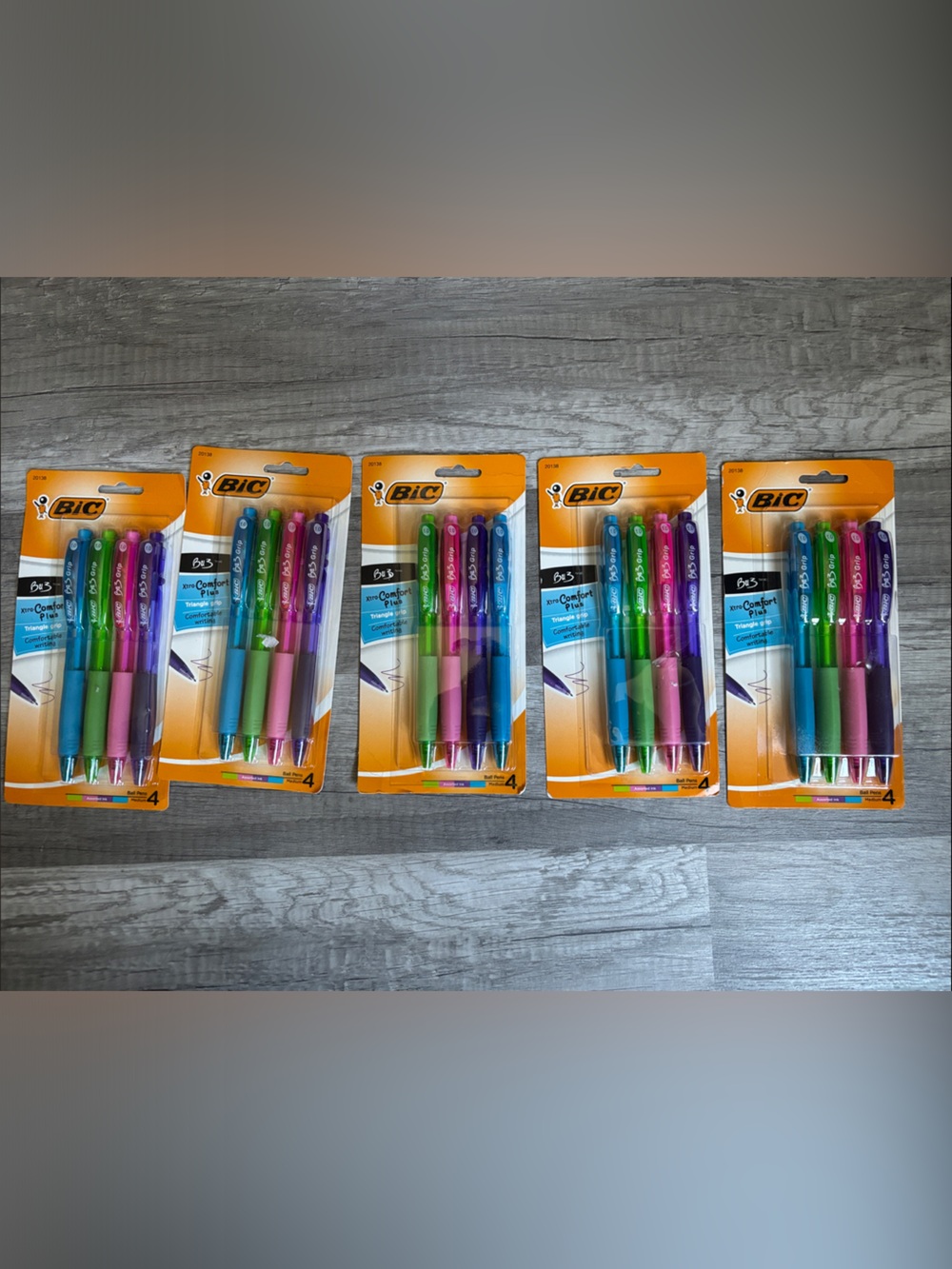 BIC Comfort Grip Retractable Gel Pens - Multicolor (Pack of 4)